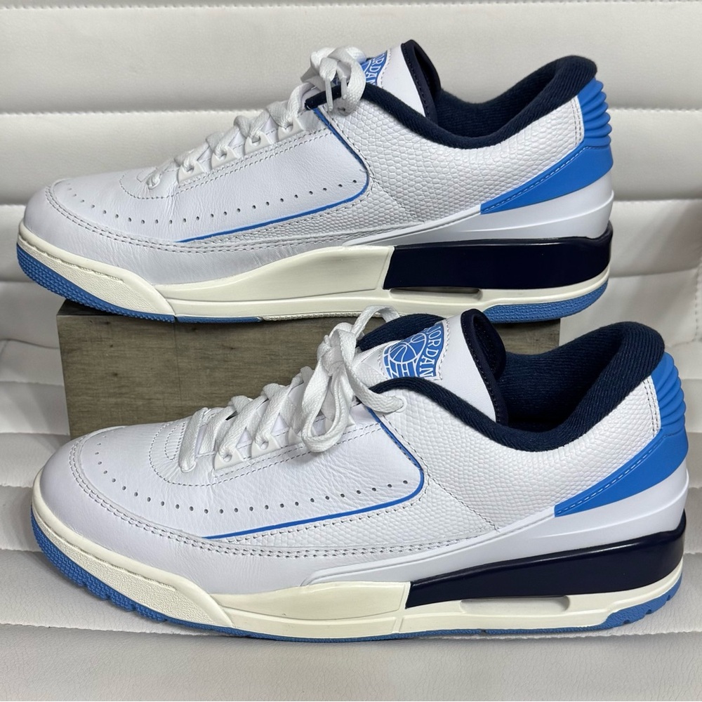 Jordan 2/3 White/University Blue/Midnight Navy Men Sz 11 New W/O Box FD0383-144